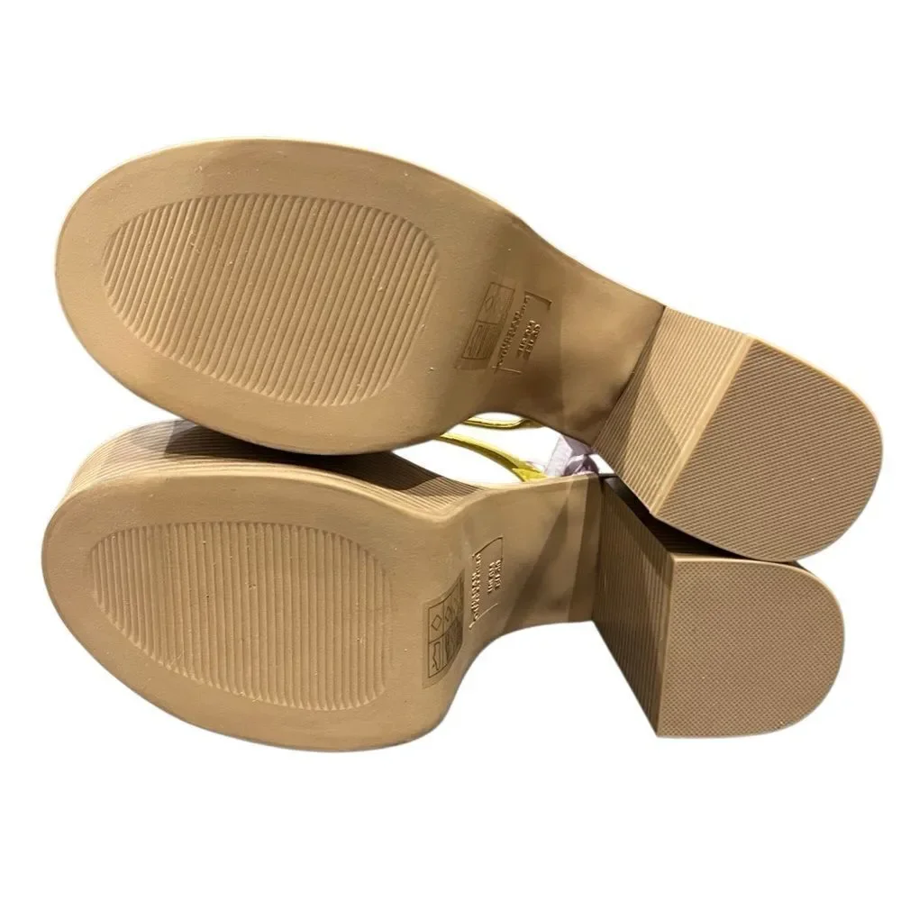 Urban Outfitters Eliza Strappy Platform Block Heel Sandals Size 8